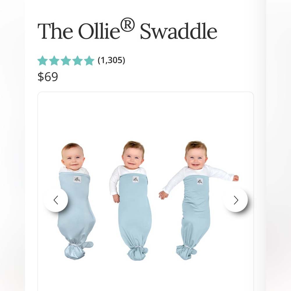 Ollie swaddle wrap